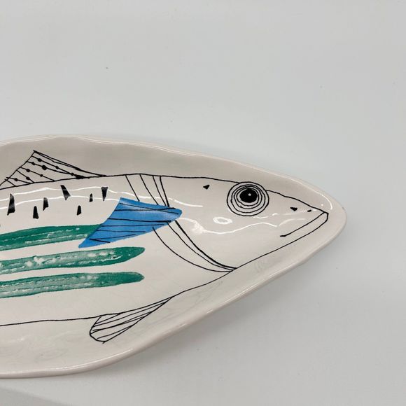 Pompano Collection modern fish plate (Ajml) - Picture 3 of 6